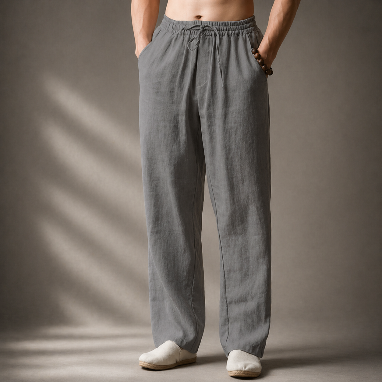LAURENT MONACO | PANTALONS EN LIN CLASSIQUES POUR HOMMES