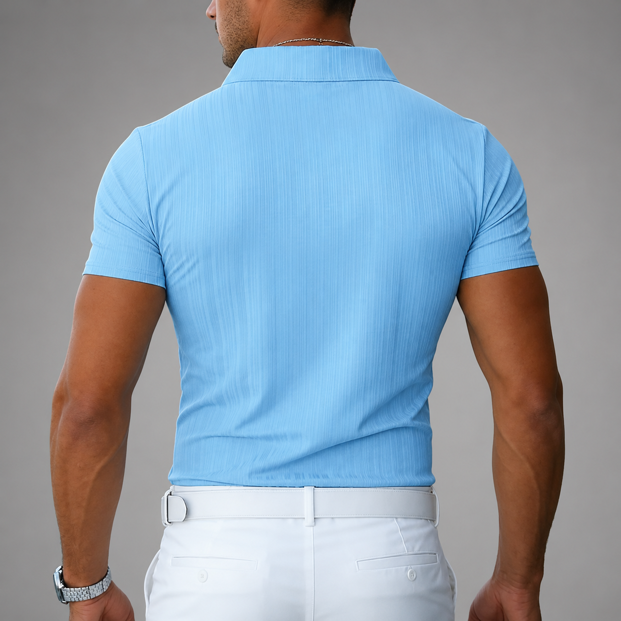 LAURENT MONACO | POLO À COL COULISSÉ ET BOUTONS POUR HOMMES