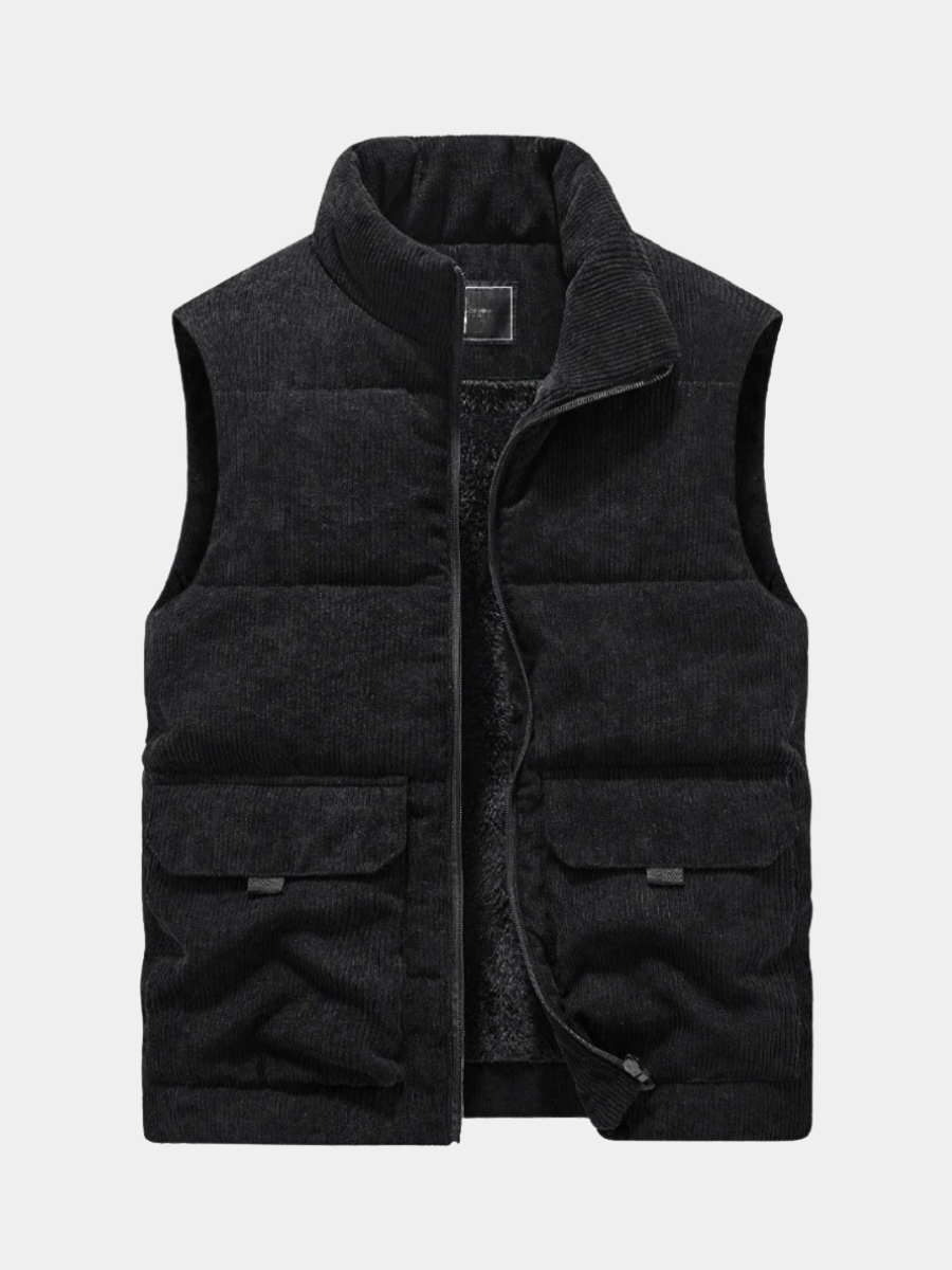 LAURENT MONACO | GILET DOUBLÉ EN VELOURS CÔTELÉ