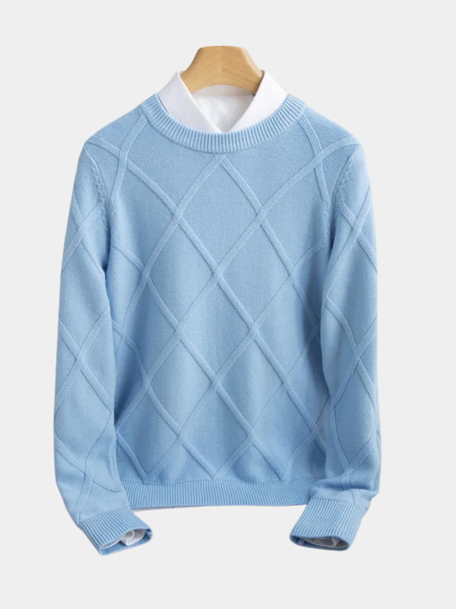 LAURENT MONACO | PULL EN CACHEMIRE ARGYLE