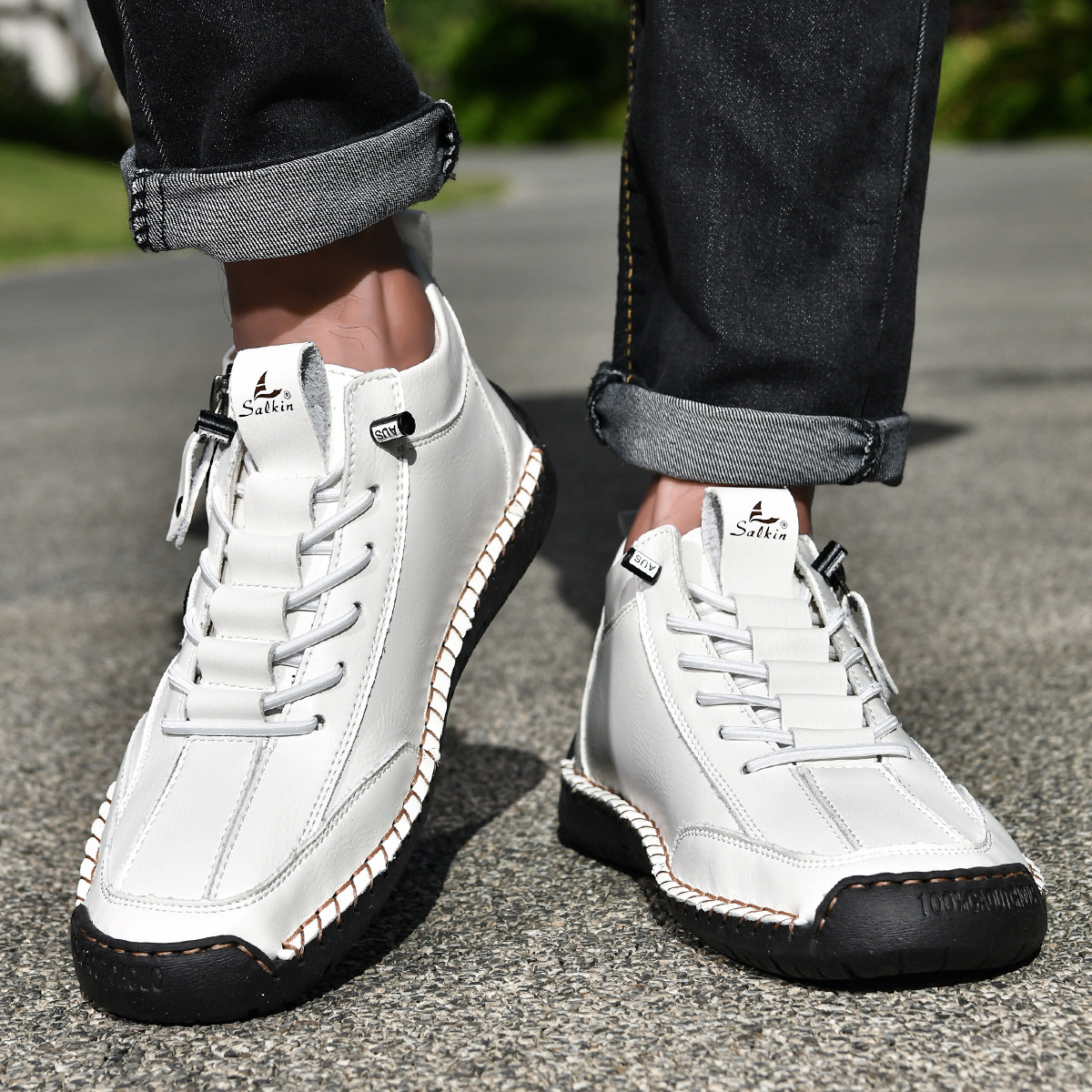 LAURENT MONACO | CHAUSSURES EN NABUK AVEC ZIP POUR HOMME