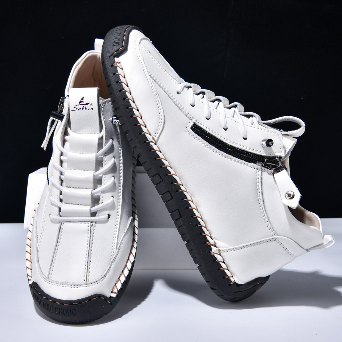LAURENT MONACO | CHAUSSURES EN NABUK AVEC ZIP POUR HOMME