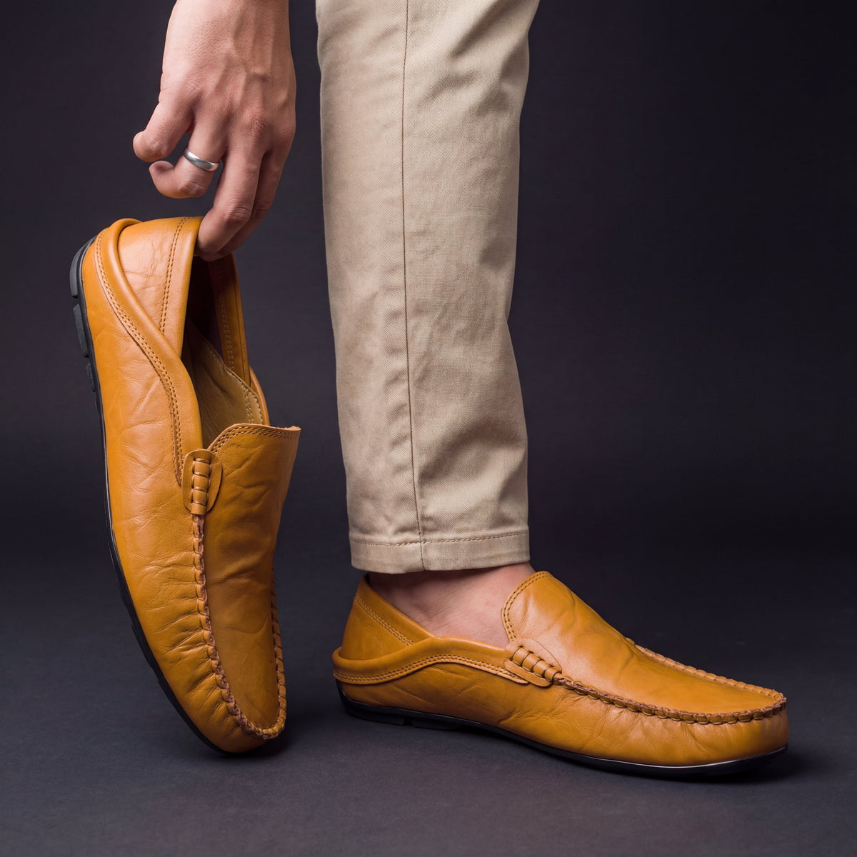 LAURENT MONACO | MOCASSINS EN CUIR FLORENCE POUR HOMMES