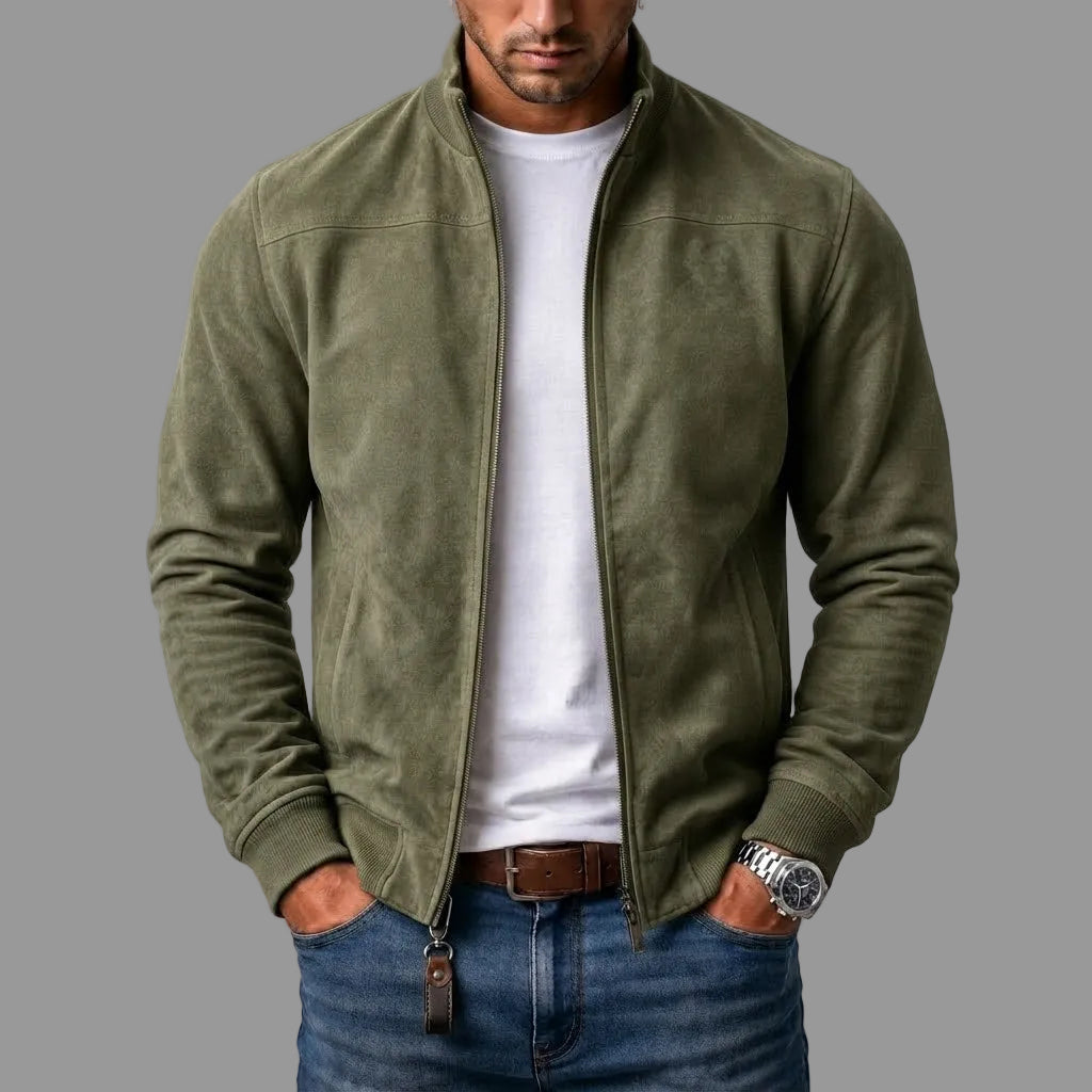 LAURENT MONACO | BLOUSON BOMBER EN DAIM POUR HOMMES