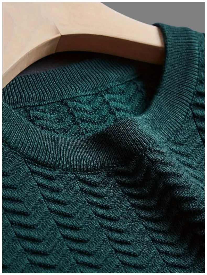 LAURENT MONACO | T-SHIRT EN MAILLE TEXTURÉE POUR HOMMES
