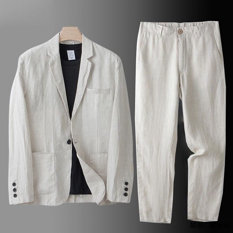LAURENT MONACO | ENSEMBLE COSTUME EN LIN POUR HOMME