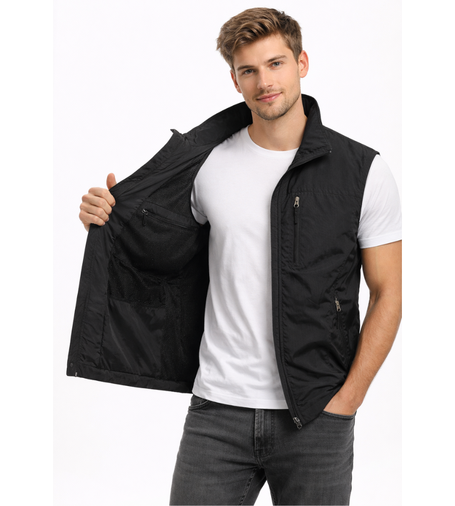 LAURENT MONACO | GILET ZIP EXTERIEUR POUR HOMMES