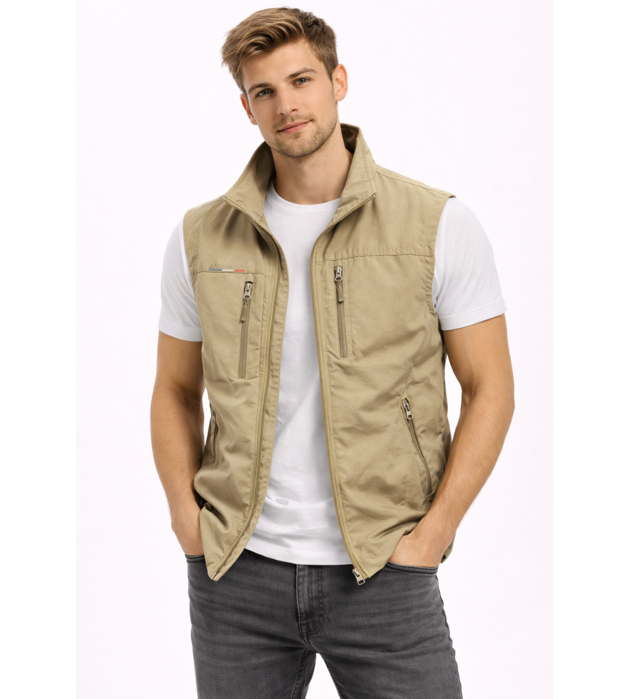 LAURENT MONACO | GILET ZIP EXTERIEUR POUR HOMMES