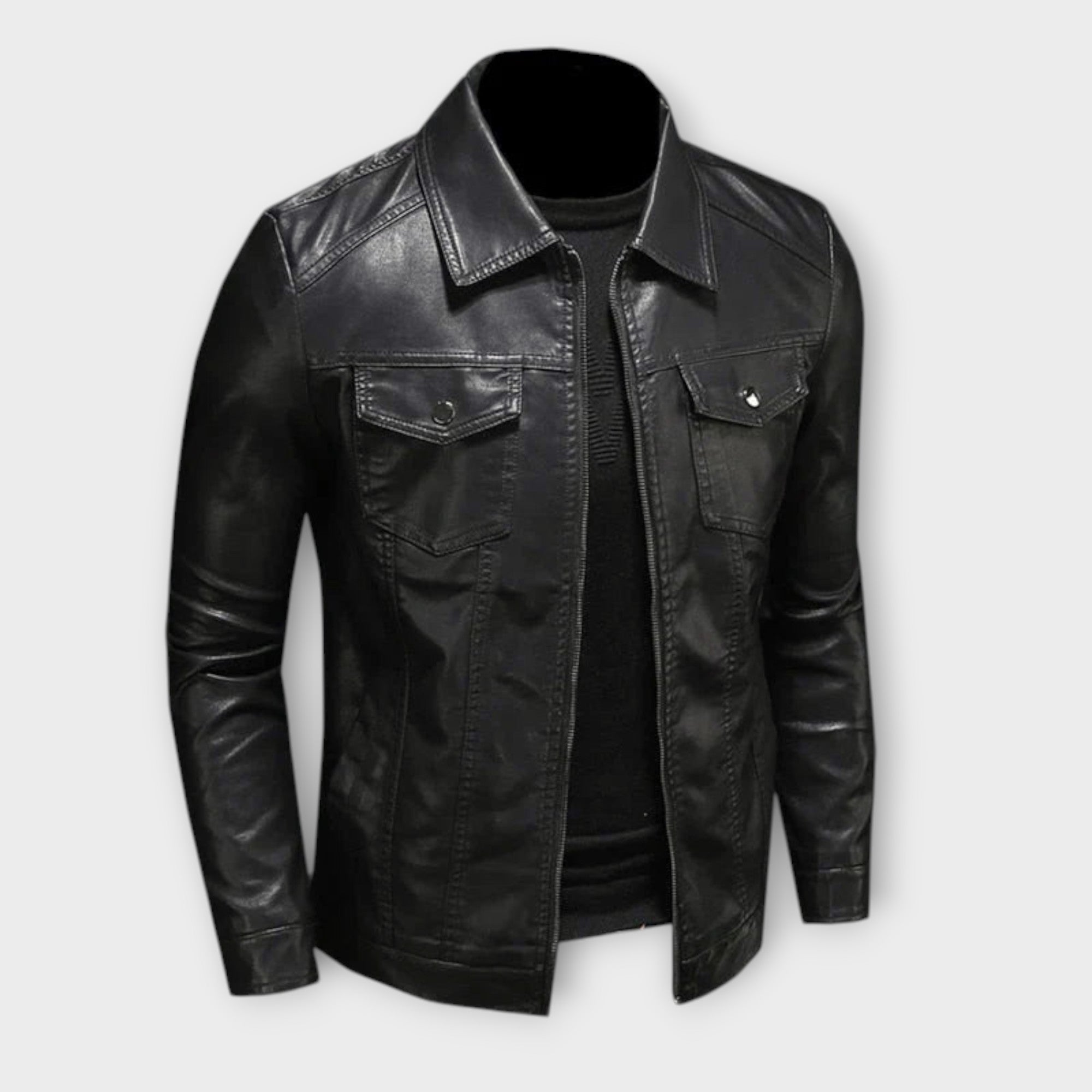 LAURENT MONACO | VESTE EN CUIR CLASSIQUE POUR HOMME