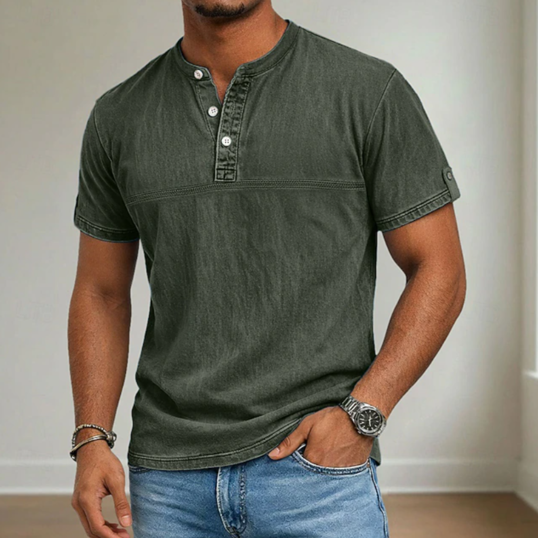 LAURENT MONACO | CHEMISE À COL MAO POUR HOMME