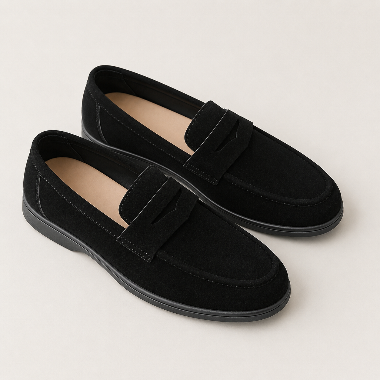 LAURENT MONACO | MOCASSINS EN DAIM PENNY POUR HOMMES