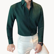 LAURENT MONACO | CHEMISE SLIM TEXTURÉE POUR HOMMES