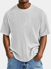 LAURENT MONACO | T-SHIRT EN MAILLE GAUFRE POUR HOMMES