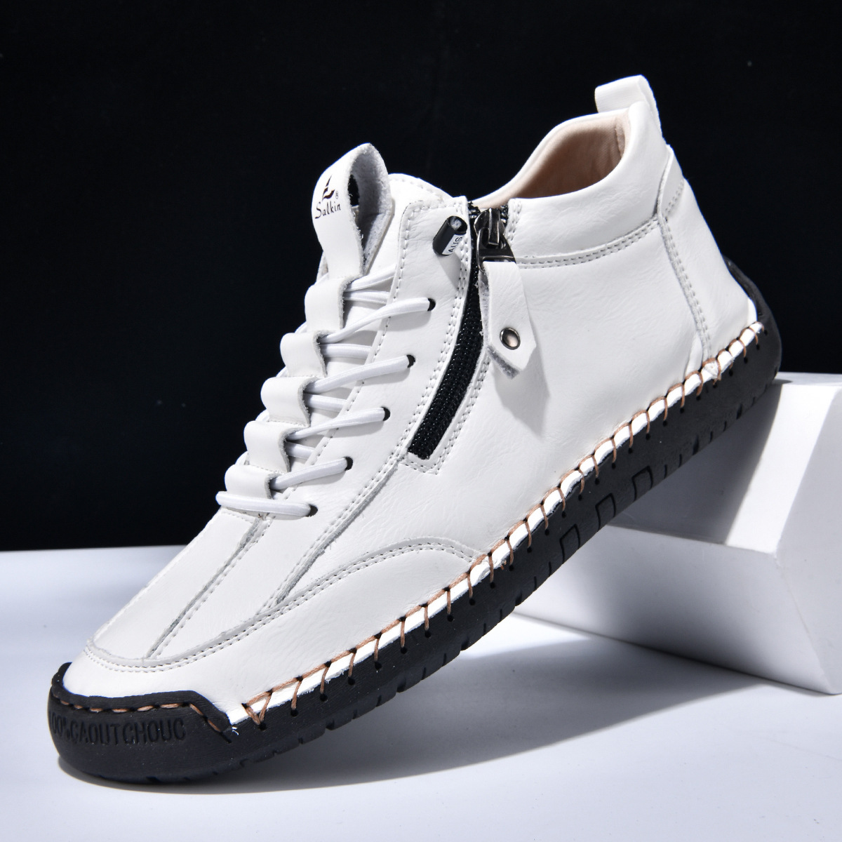 LAURENT MONACO | CHAUSSURES EN NABUK AVEC ZIP POUR HOMME