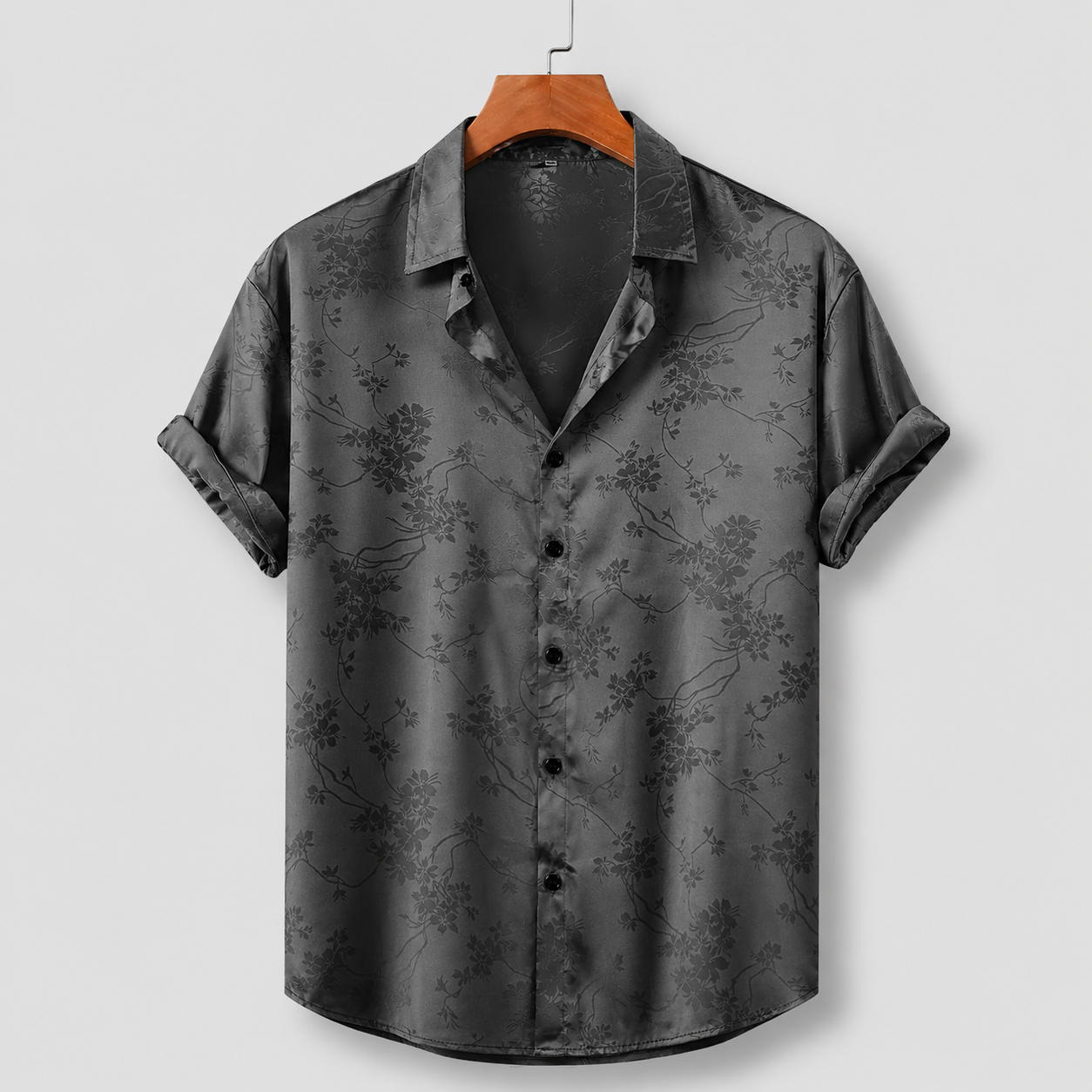 LAURENT MONACO | CHEMISE FLORALE SATINÉE POUR HOMMES