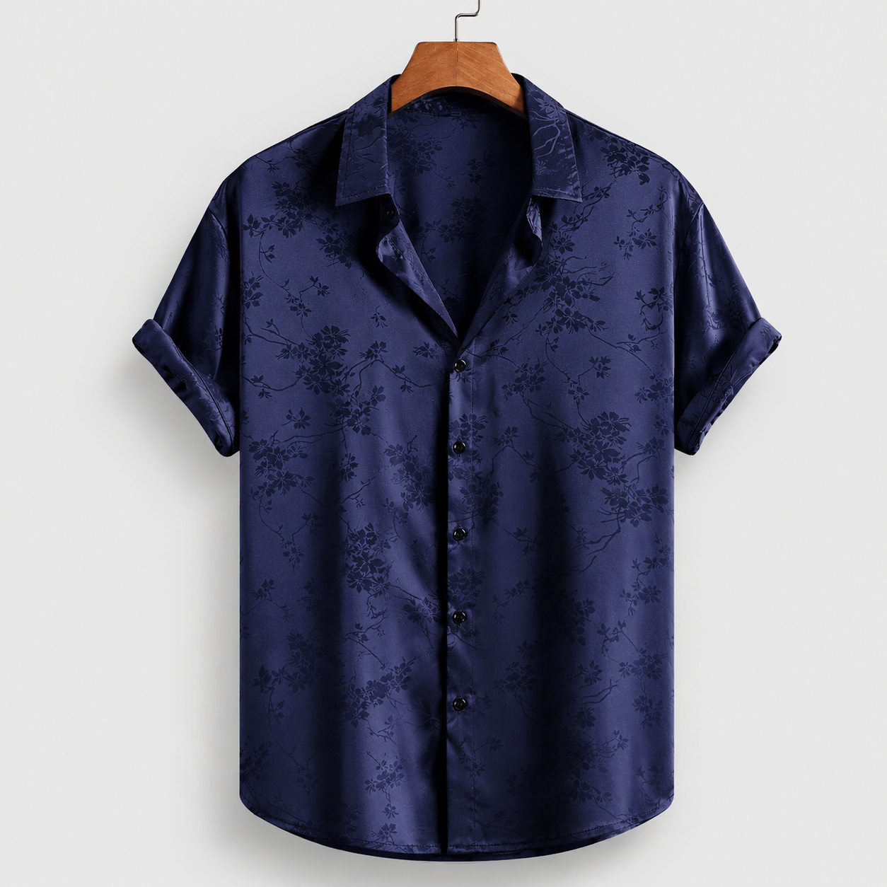 LAURENT MONACO | CHEMISE FLORALE SATINÉE POUR HOMMES