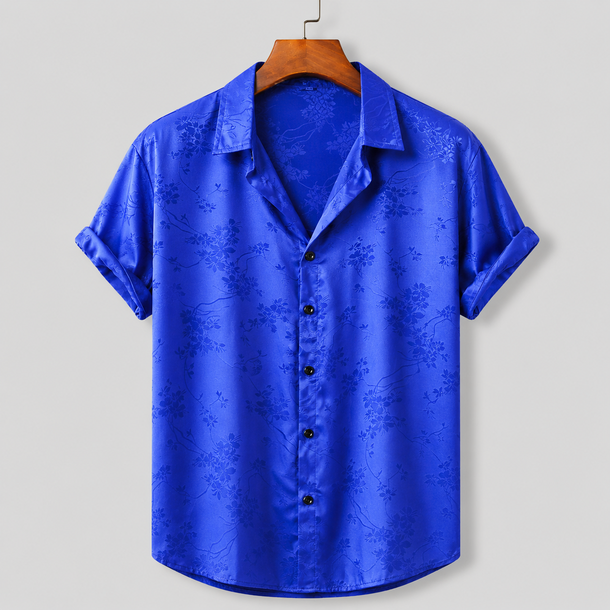 LAURENT MONACO | CHEMISE FLORALE SATINÉE POUR HOMMES