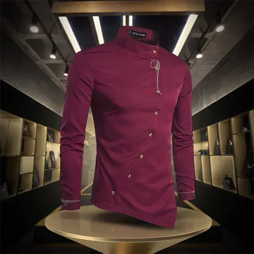 LAURENT MONACO | CHEMISE À COL RÉTRO POUR HOMMES