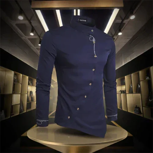 LAURENT MONACO | CHEMISE À COL RÉTRO POUR HOMMES