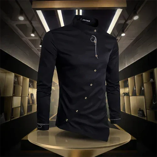 LAURENT MONACO | CHEMISE À COL RÉTRO POUR HOMMES