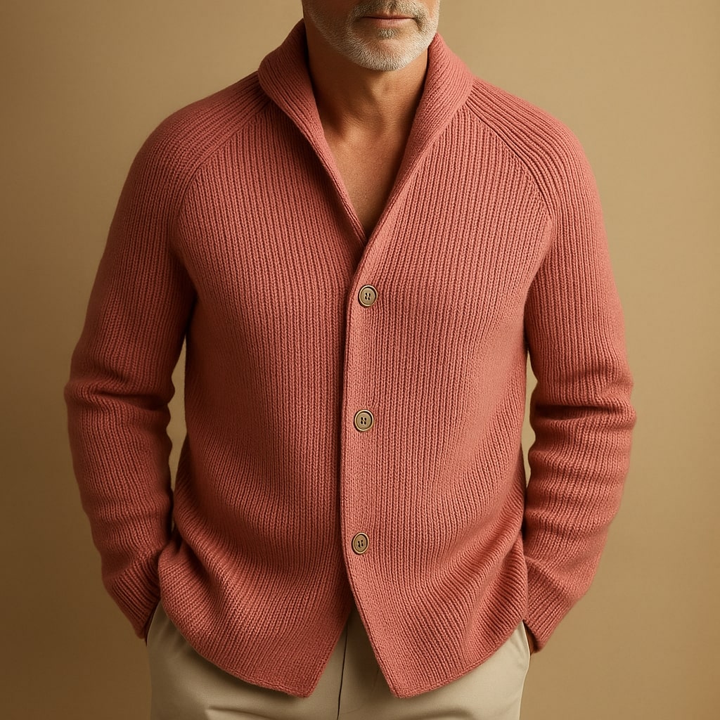 LAURENT MONACO| CARDIGAN EN LAINE CÔTELÉE POUR HOMME