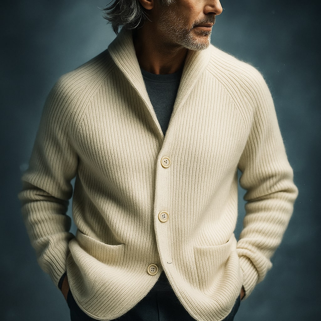 LAURENT MONACO | GILET EN LAINE CÔTELÉE POUR HOMME