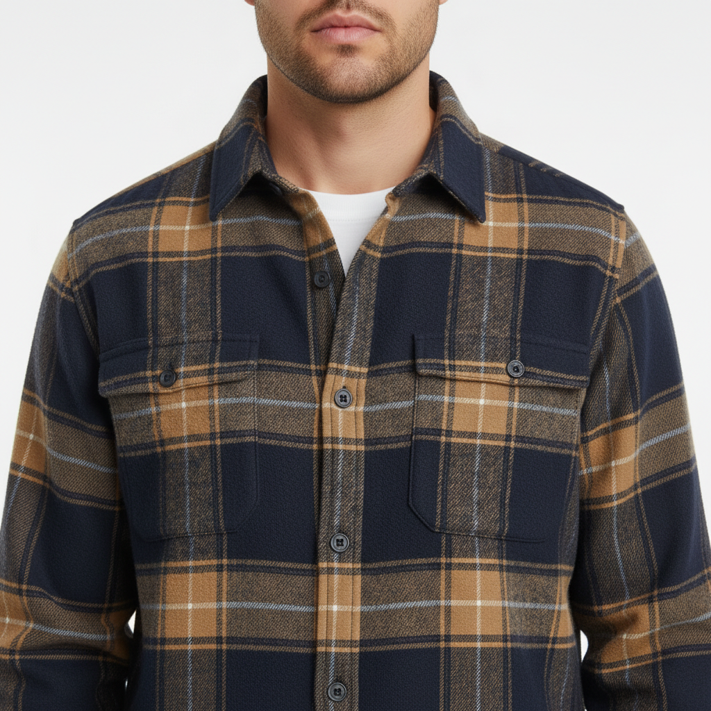 LAURENT MONACO | CHEMISE COSY EN FLANELLE À CARREAUX POUR HOMMES