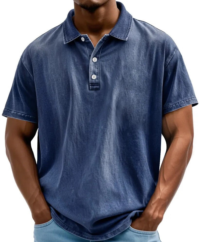 LAURENT MONACO | POLO VINTAGE DÉLAVÉ POUR HOMMES