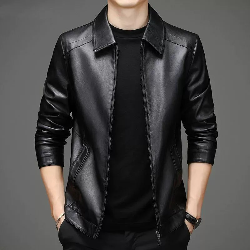 LAURENT MONACO | VESTE EN CUIR DÉCONTRACTÉE POUR HOMME