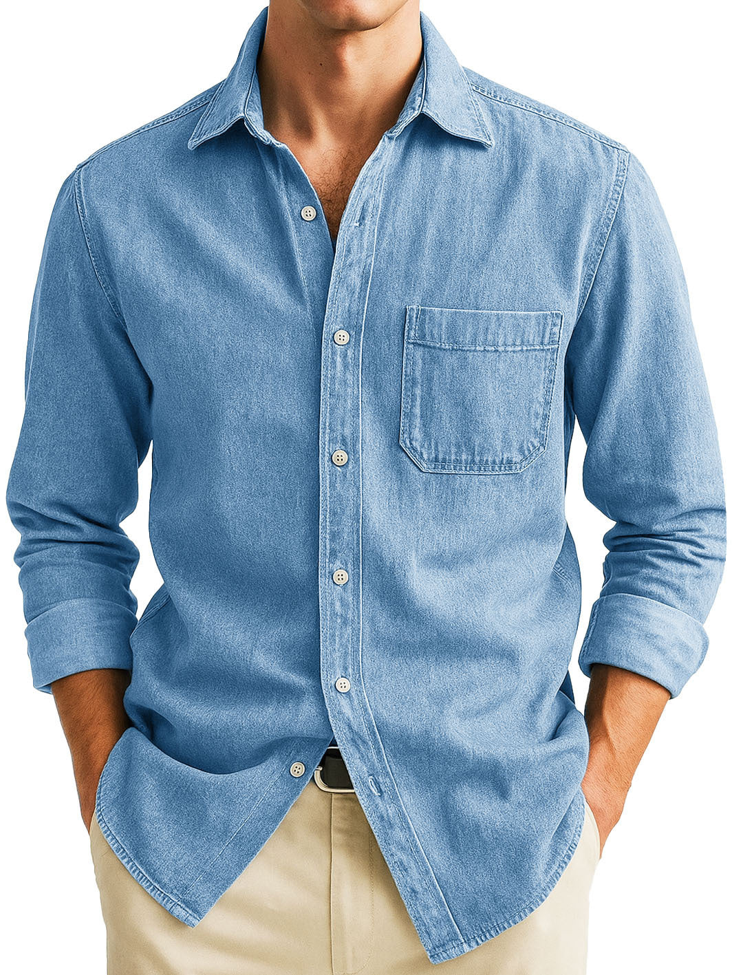 LAURENT MONACO | CHEMISE LONGUE DÉCONTRACTÉE POUR HOMMES