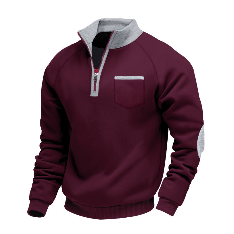 LAURENT MONACO | PULL EN POLAIRE AVEC MOITIÉ ZIP POUR HOMME