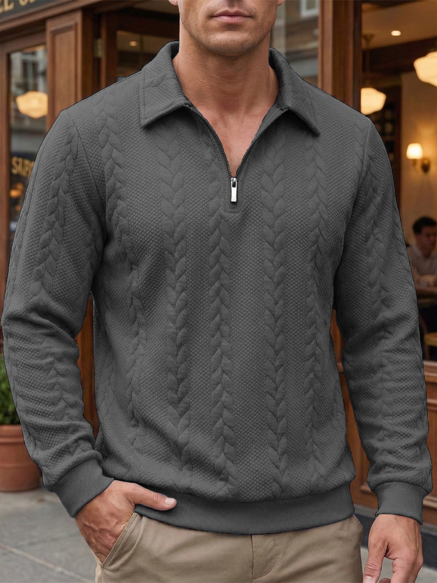 LAURENT MONACO | POLO ZIPPÉ ÉLÉGANT POUR HOMME