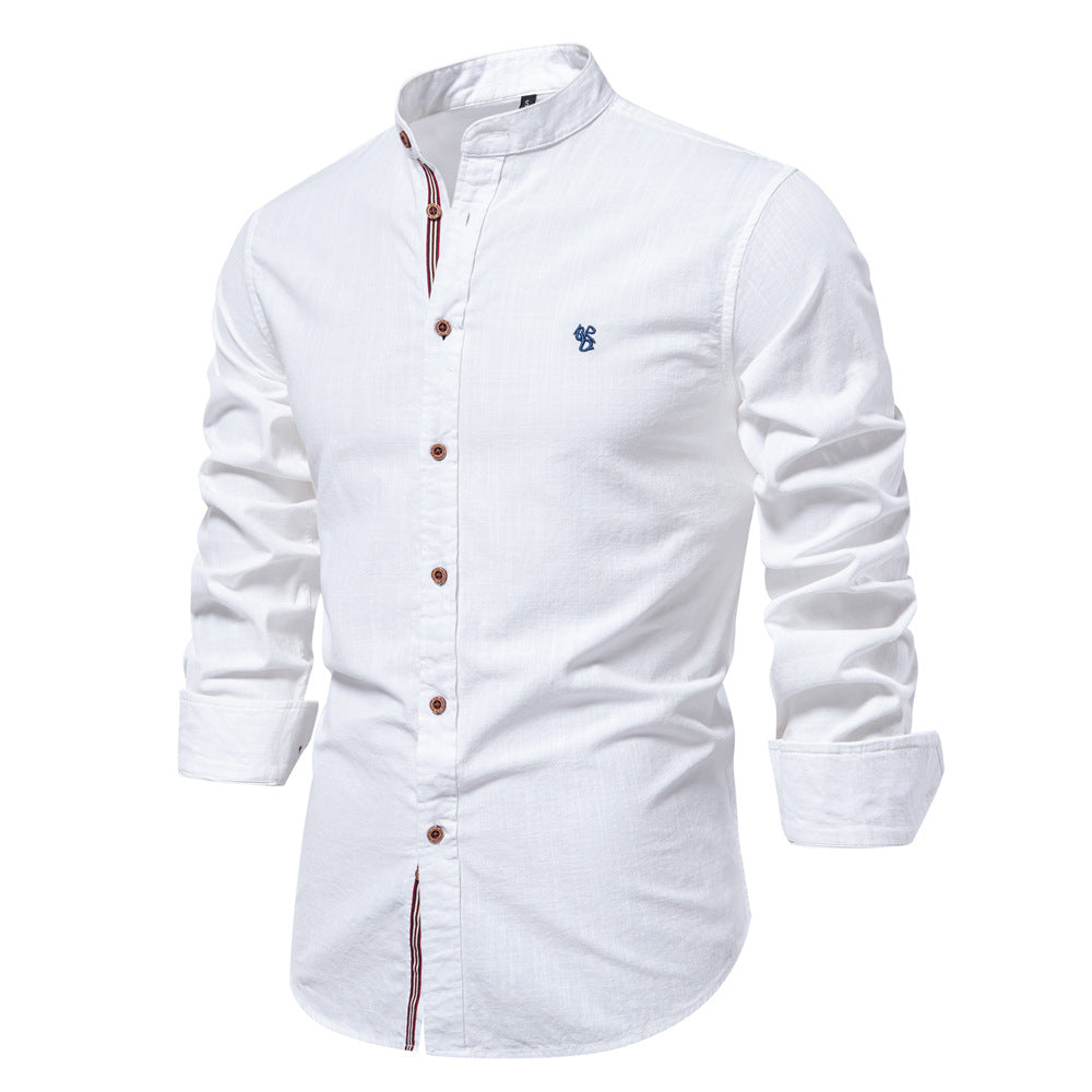 LAURENT MONACO | CHEMISE À COL MANDARIN POUR HOMMES