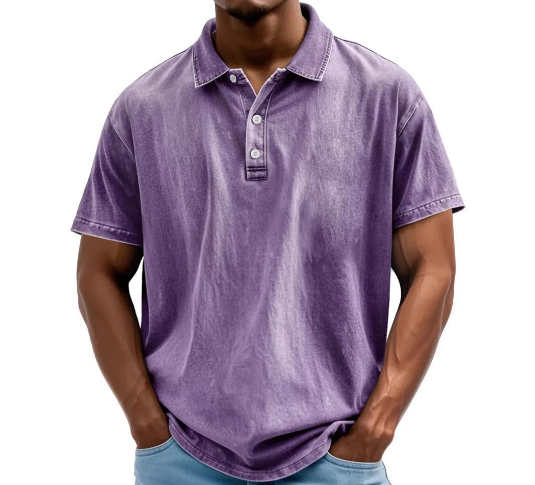 LAURENT MONACO | POLO VINTAGE DÉLAVÉ POUR HOMMES