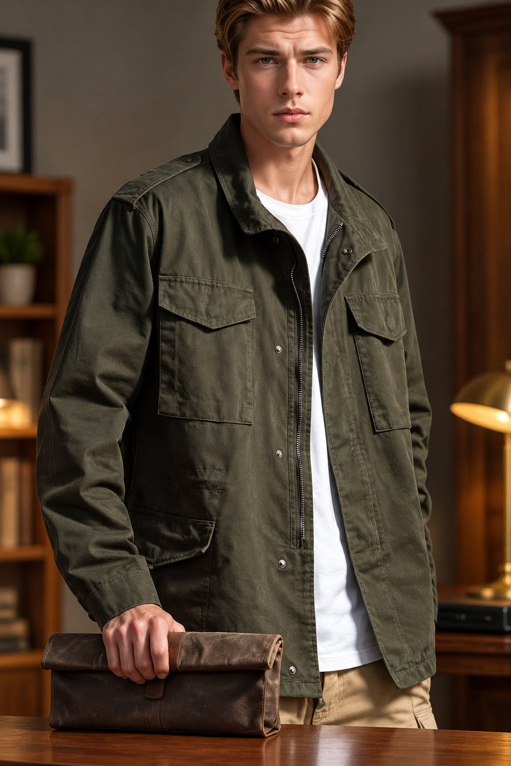 LAURENT MONACO | VESTE DE CAMPAGNE MILITAIRE POUR HOMMES