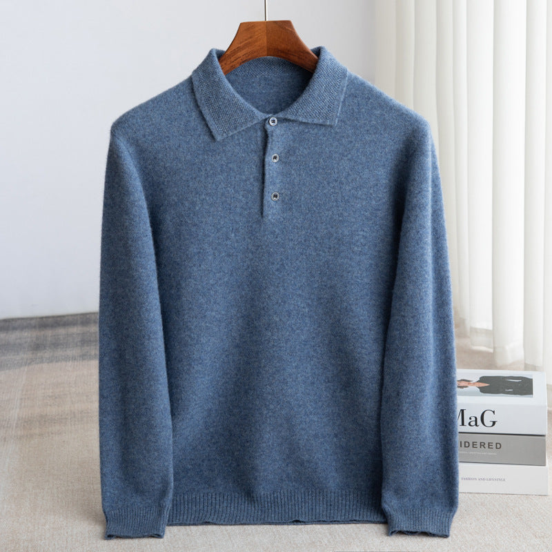 LAURENT MONACO | PULL POLO HOMME CLASSIQUE (laine haut de gamme)