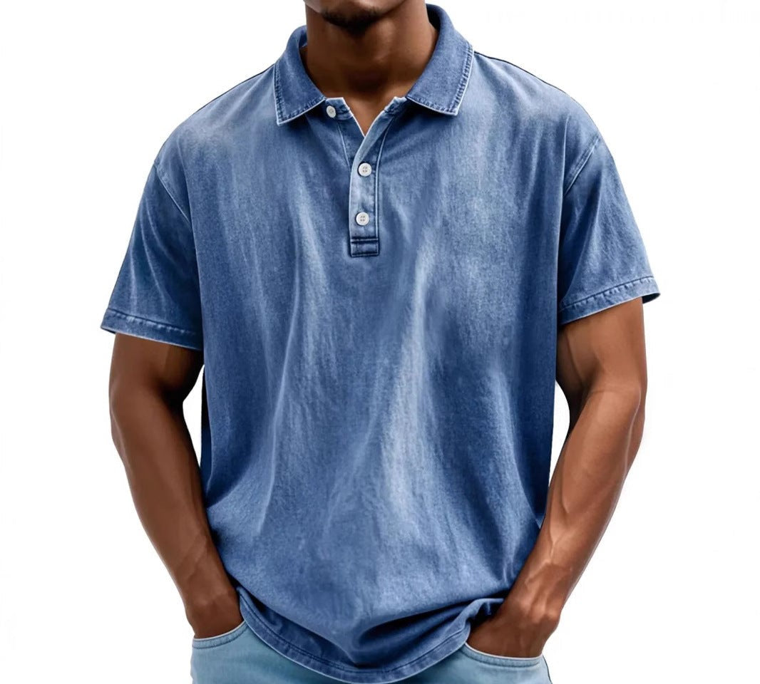 LAURENT MONACO | POLO VINTAGE DÉLAVÉ POUR HOMMES