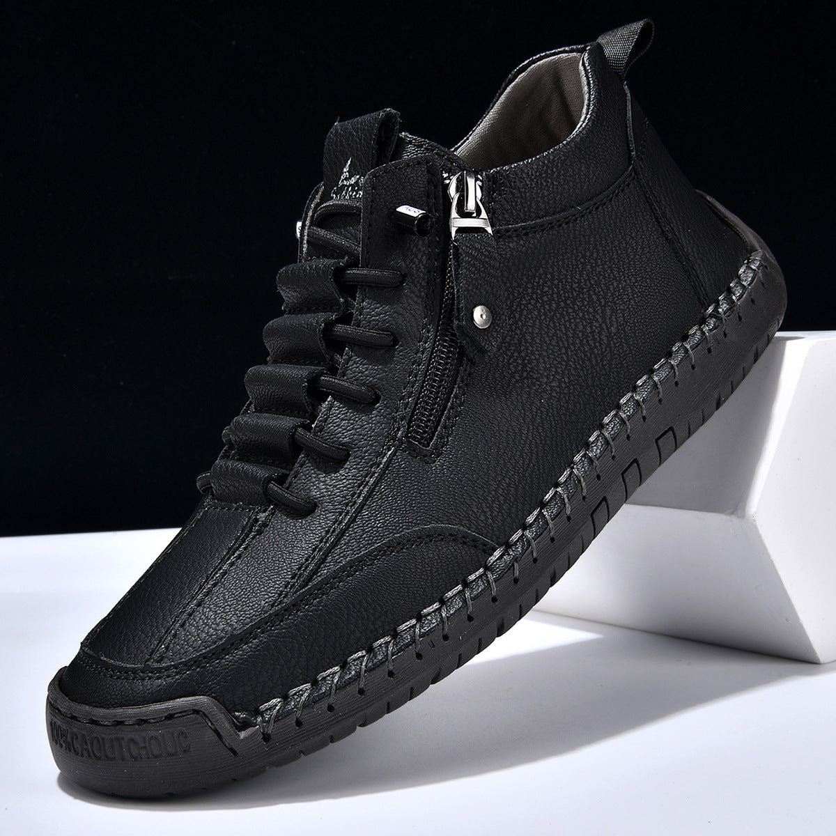 LAURENT MONACO | CHAUSSURES EN NABUK AVEC ZIP POUR HOMME