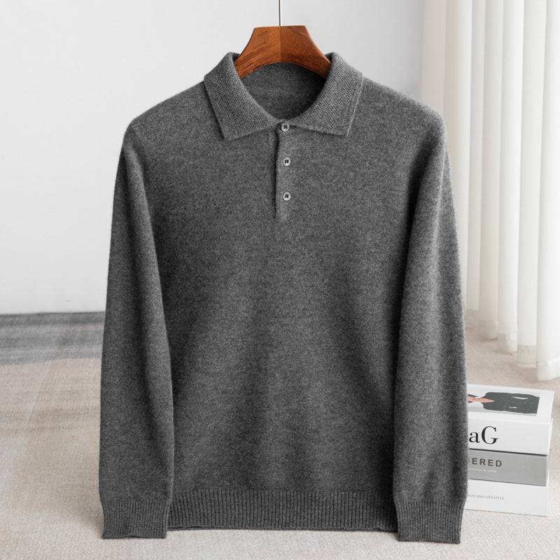 LAURENT MONACO | PULL POLO HOMME CLASSIQUE (laine haut de gamme)