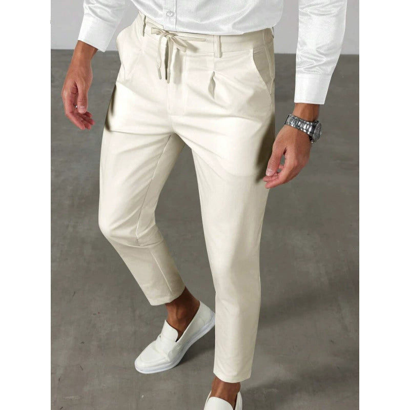 LAURENT MONACO | PANTALON PLISSÉ CONIQUE AUX CHEVILLES POUR HOMMES