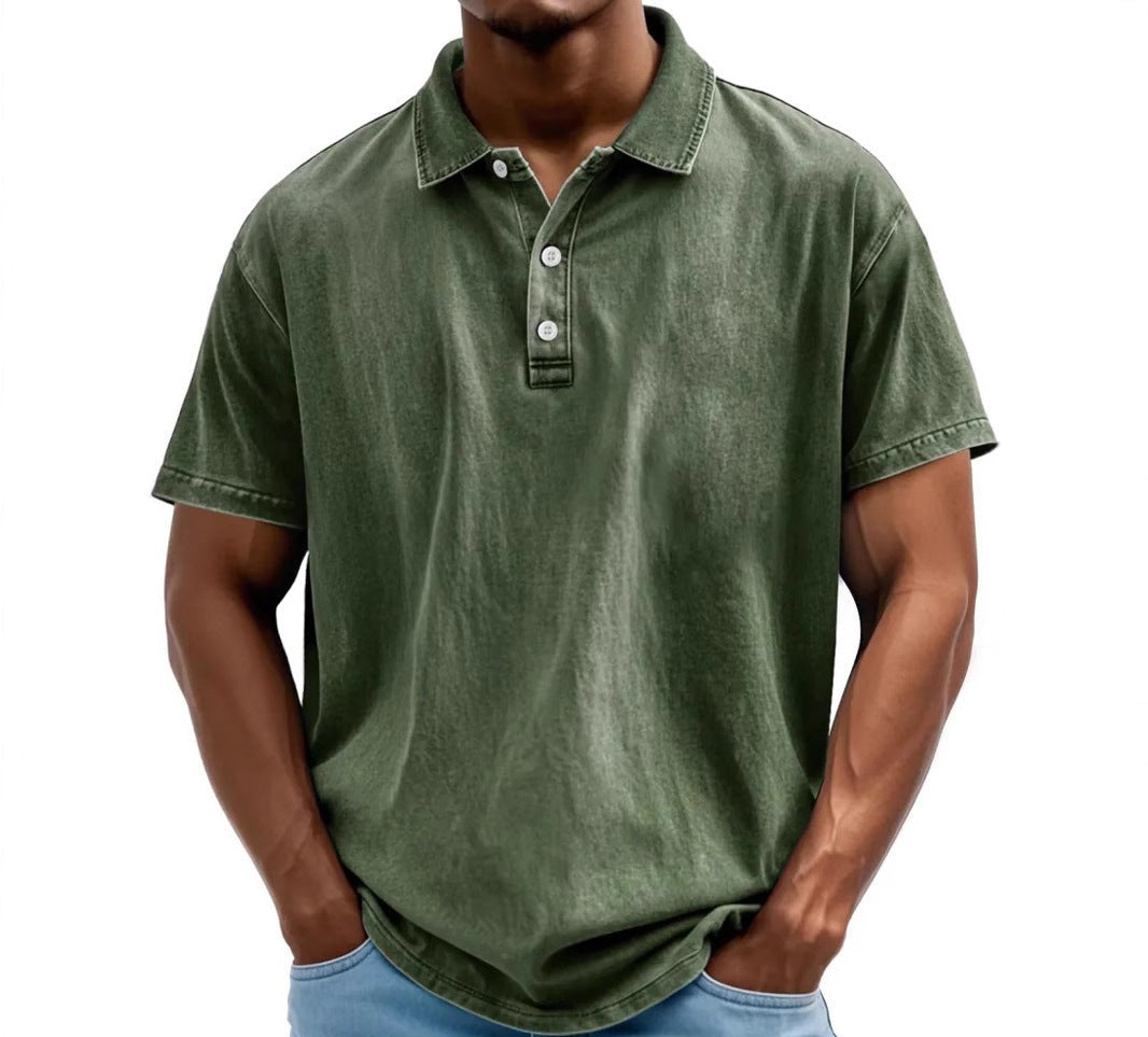 LAURENT MONACO | POLO VINTAGE DÉLAVÉ POUR HOMMES