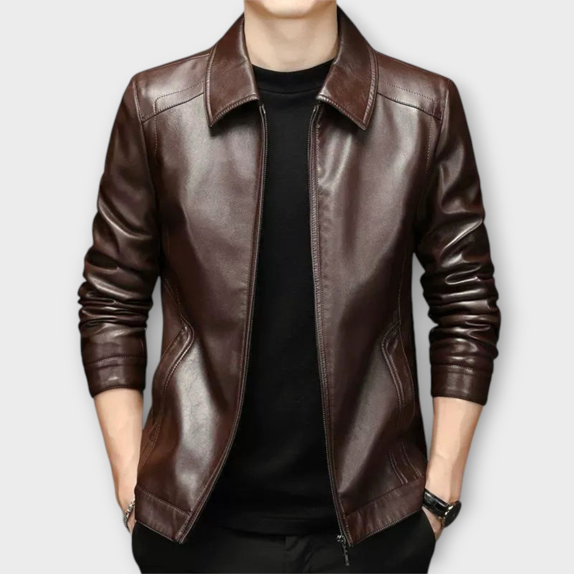 DUMONT LYON | VESTE EN CUIR COUPE SLIM