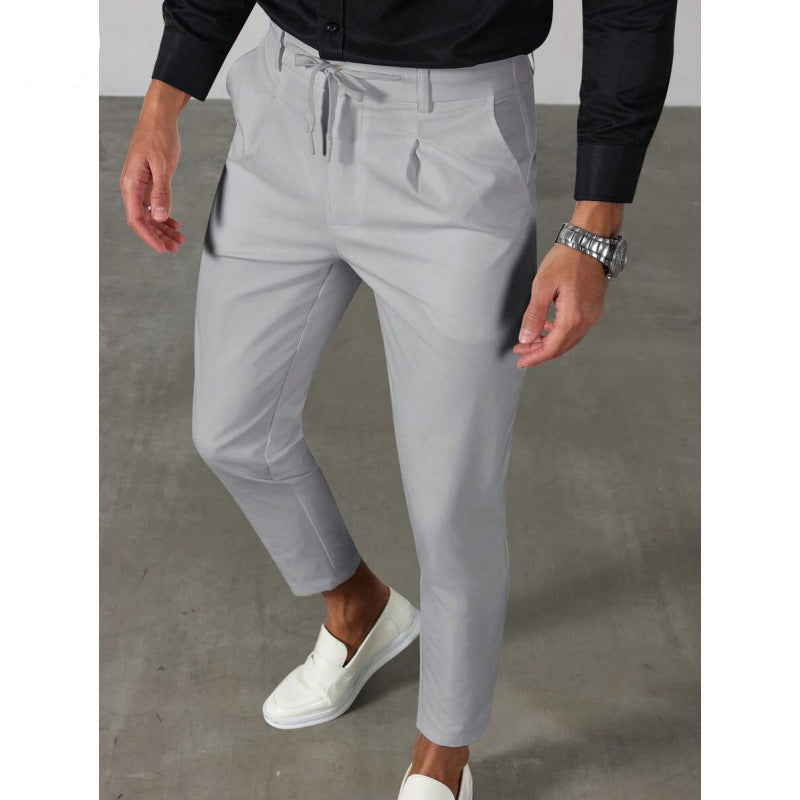 LAURENT MONACO | PANTALON PLISSÉ CONIQUE AUX CHEVILLES POUR HOMMES