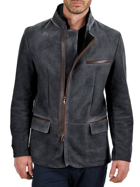LAURENT MONACO | VESTE DE TERRAIN EN DAIM POUR HOMMES