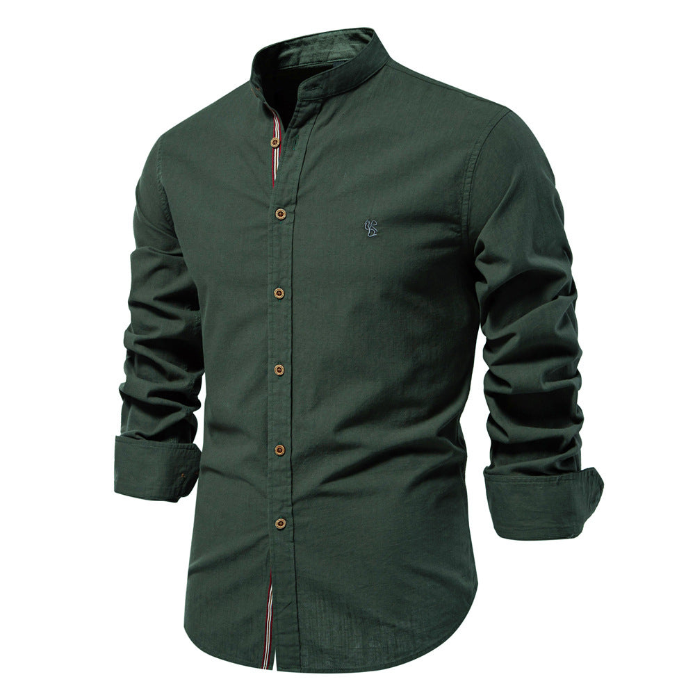 LAURENT MONACO | CHEMISE À COL MANDARIN POUR HOMMES