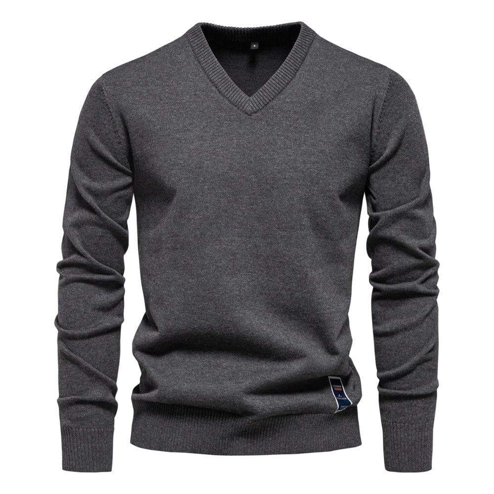LAURENT MONACO | PULL COL V EN COTON