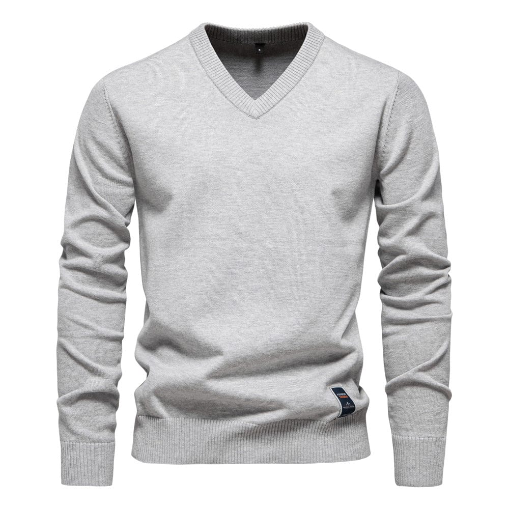LAURENT MONACO | PULL COL V EN COTON
