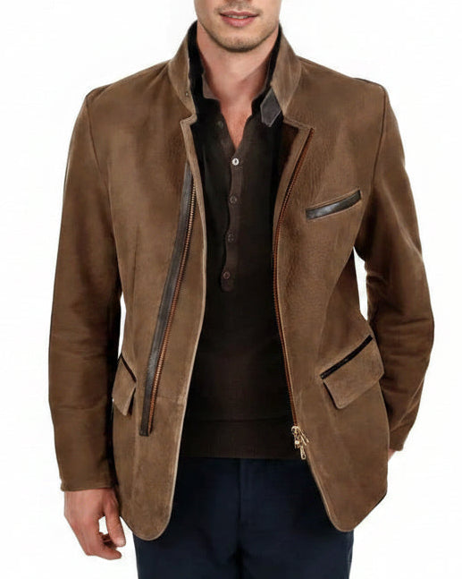 LAURENT MONACO | VESTE DE TERRAIN EN DAIM POUR HOMMES