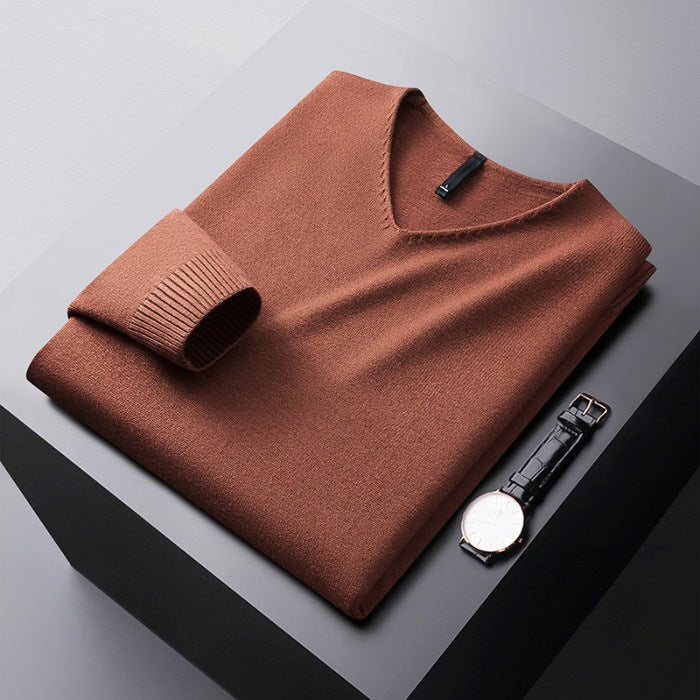 LAURENT MONACO | PULL EN V EN FIBRES NOBLES POUR HOMME
