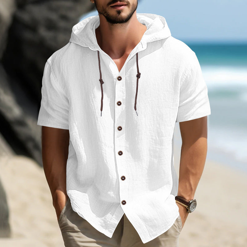 LAURENT MONACO | CHEMISE D'ÉTÉ À CAPUCHE POUR HOMMES
